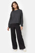 Âme antwerp Indiana wide pants zwart
